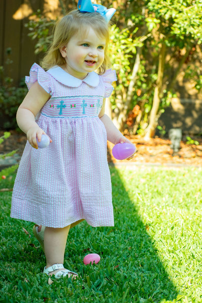 Girls Seersucker Cross Dress