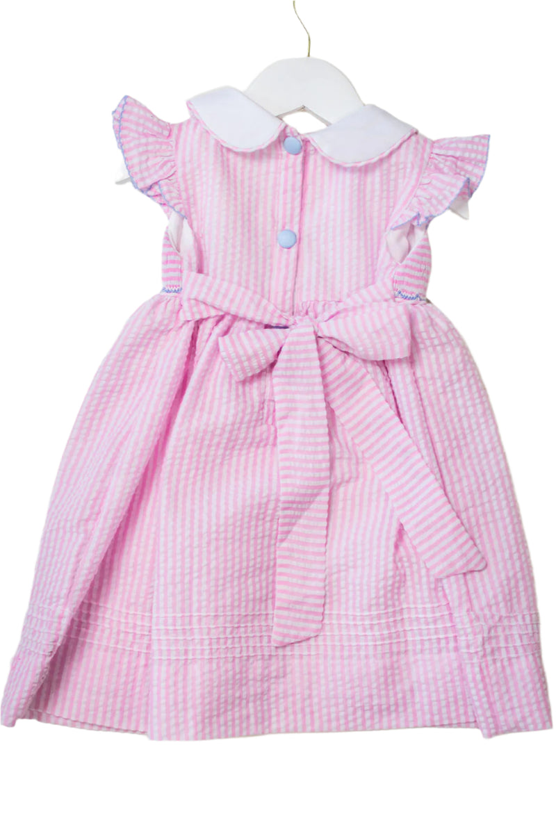 Girls Seersucker Cross Dress 12M Girls Seersucker Cross Dress 12M