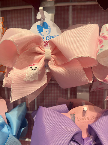 Wee Ones Ghost Light Pink Hair Bow - King Size