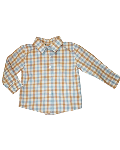 Boys Plaid Button-Up Shirt
