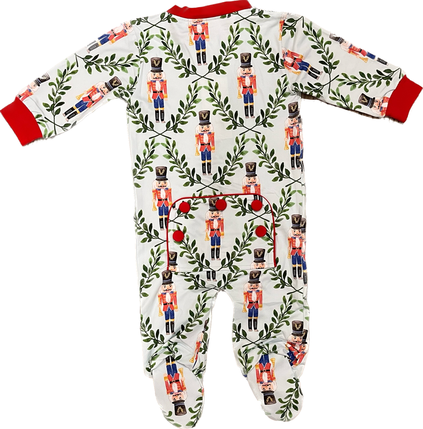 Baby Red Nutcracker Footie Pajamas