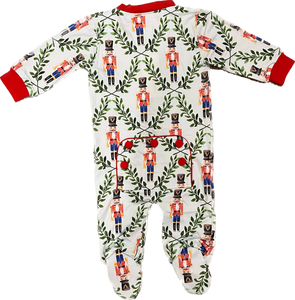 Baby Red Nutcracker Footie Pajamas