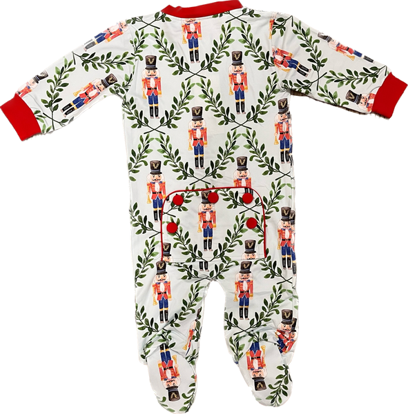 Baby Red Nutcracker Footie Pajamas