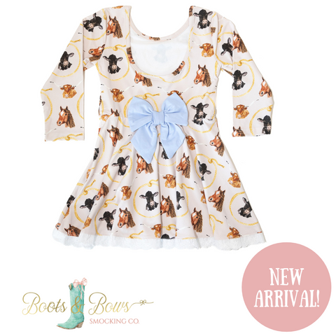 Girls Let's Rodeo Twirl Dress