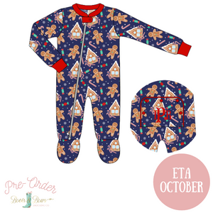 PRE-ORDER: Baby Gingerbread Footie Pajamas (ETA OCTOBER)