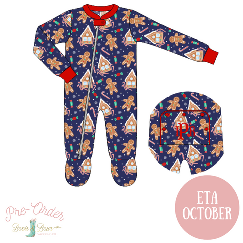 PRE-ORDER: Baby Gingerbread Footie Pajamas (ETA OCTOBER)