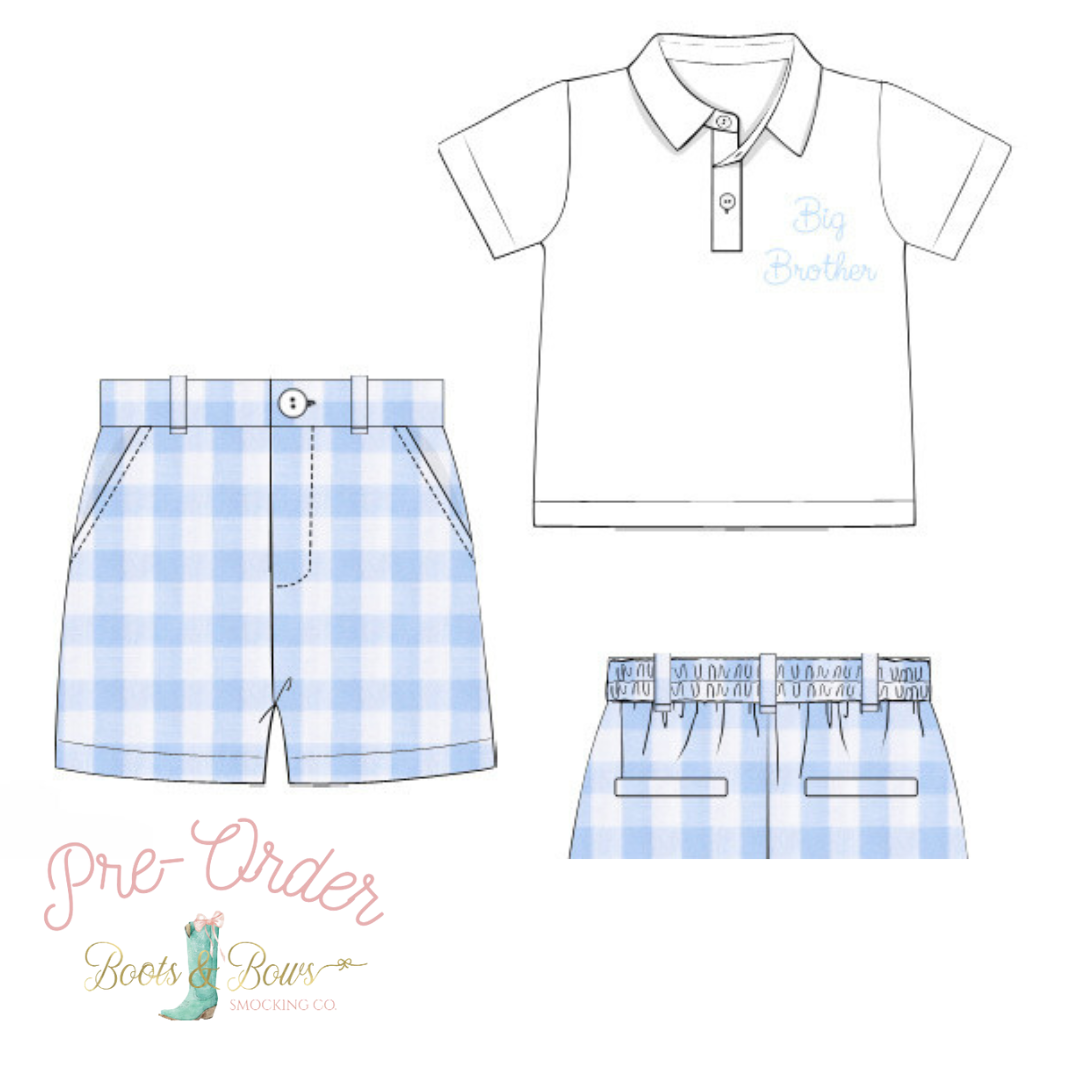 PRE-ORDER: Boys Big Brother Polo Set (ETA 12-15 Weeks)