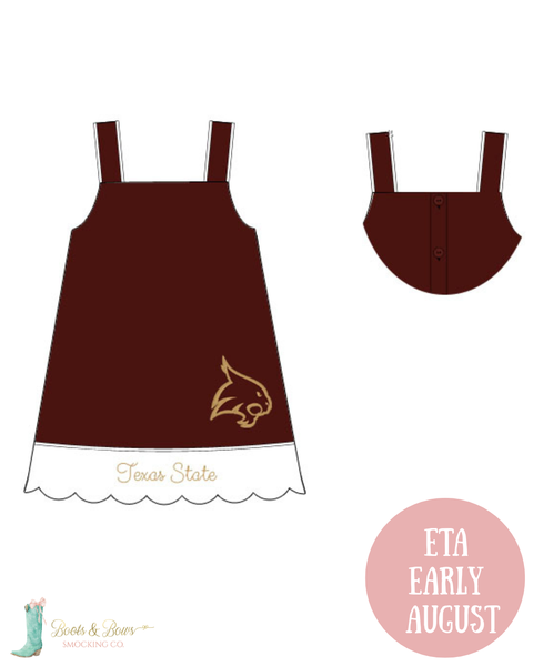 PRE-ORDER: Officially Licensed Texas State Bobcat Pride Dress (ETA Early August)