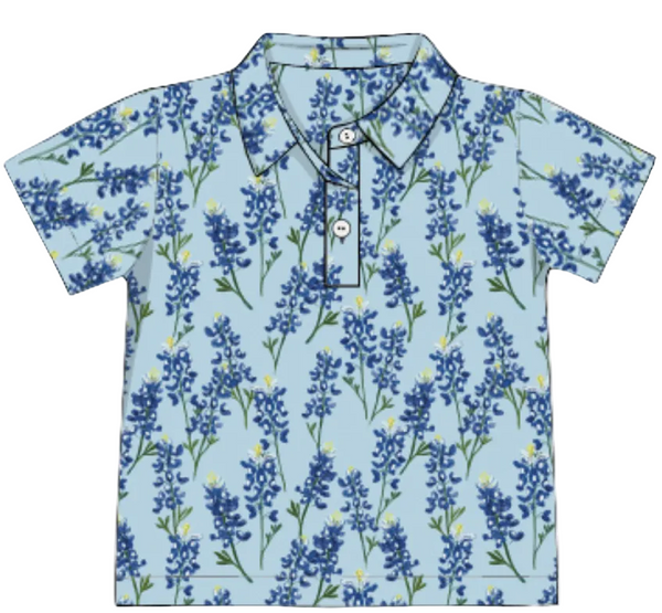 PRE-ORDER: Boys Bluebonnet Dreams Polo (ETA January)