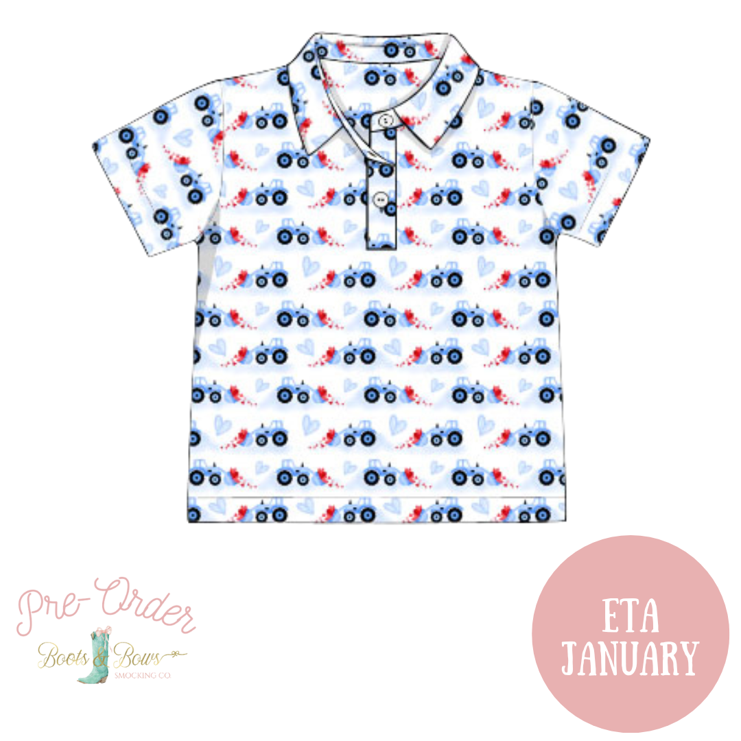 PRE-ORDER: Boys Love Tractor Polo (ETA January)