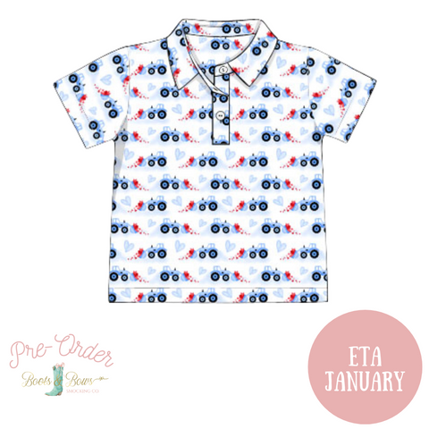 PRE-ORDER: Boys Love Tractor Polo (ETA January)