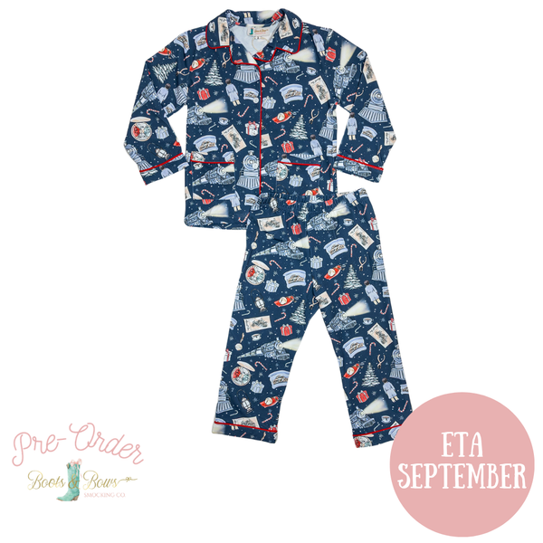 PRE-ORDER: Boys Magical Train Ride Button-up Pajamas (ETA September)
