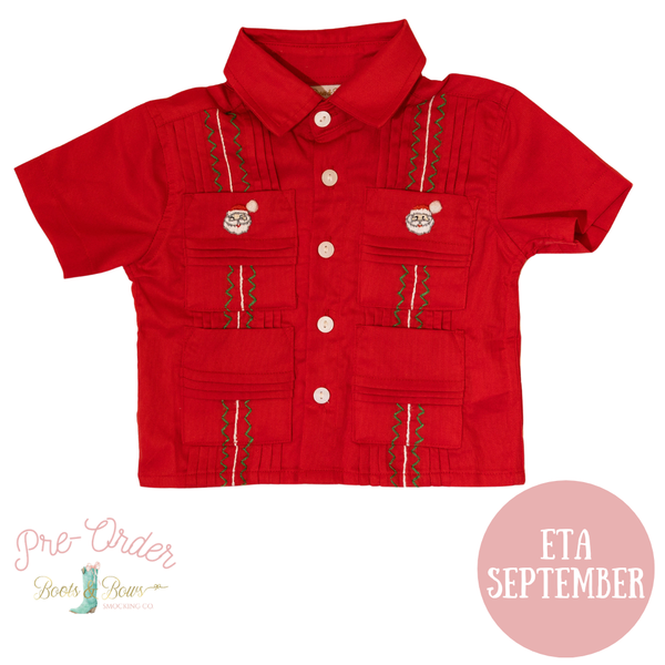 PRE-ORDER: Boys Santa Guayabera (ETA September)