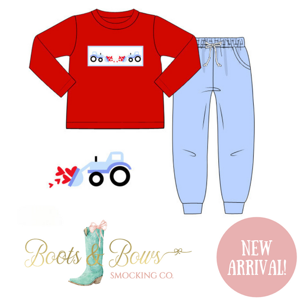 Boys Love Tractor Jogger Set