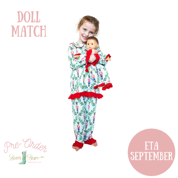 PRE-ORDER: Doll Red Nutcracker Pajamas (ETA September)