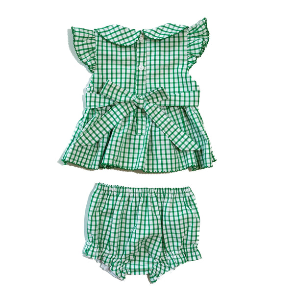 PRE-ORDER: Girls Smocked Shamrock Diaper Set (ETA January)