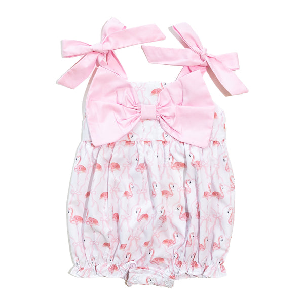Girls Bow Flamingo Bubble