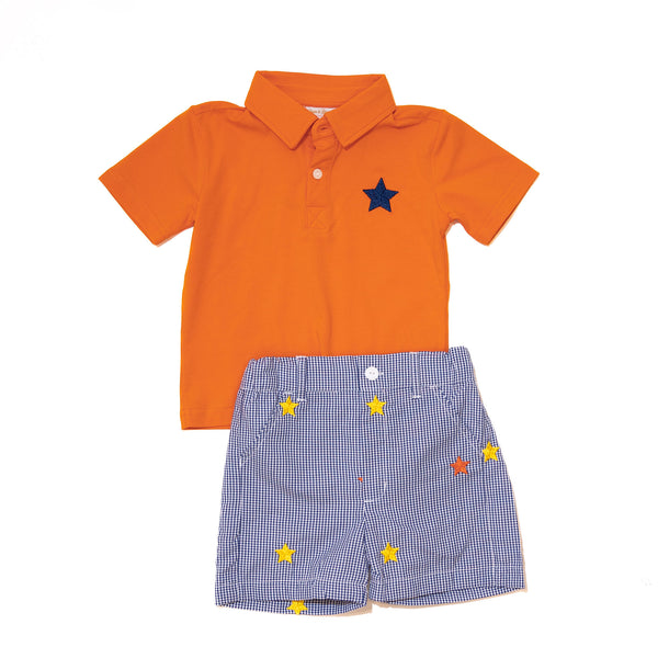 Boys Astros Stars Polo & Shorts Set