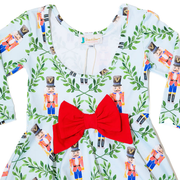 Girls Red Nutcracker Twirl Dress
