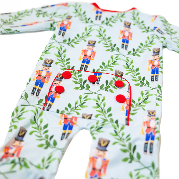 PRE-ORDER: Baby Red Nutcracker Footie Pajamas (ETA October)