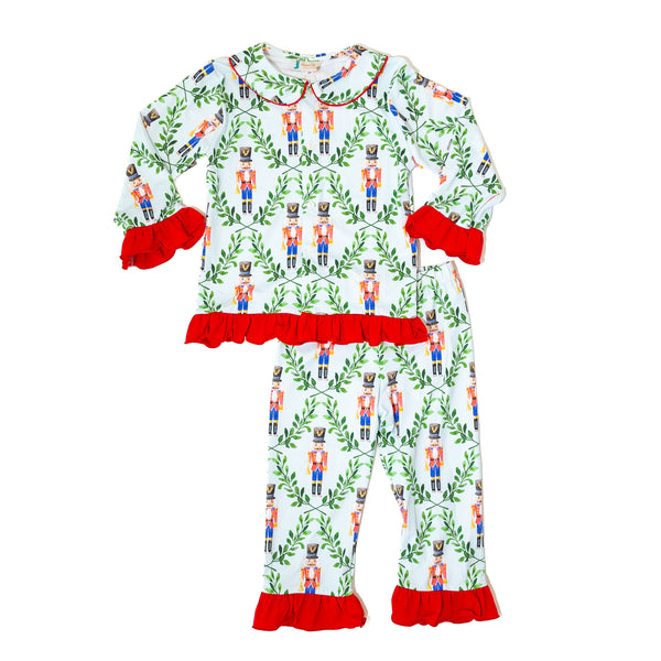 PRE-ORDER: Girls Red Nutcracker Button-up Pajamas (ETA October)