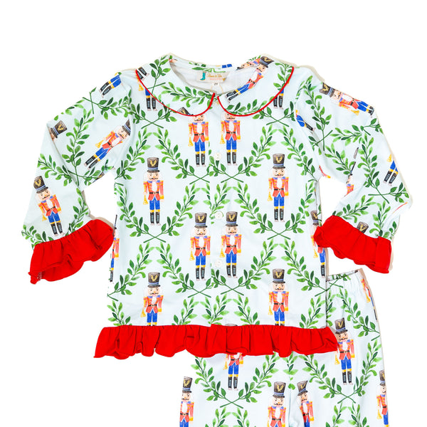 PRE-ORDER: Girls Red Nutcracker Button-up Pajamas (ETA October)