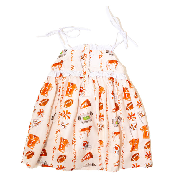 Girls Texas Longhorn Gameday Spirit Smocked Dress - Officially Licensed