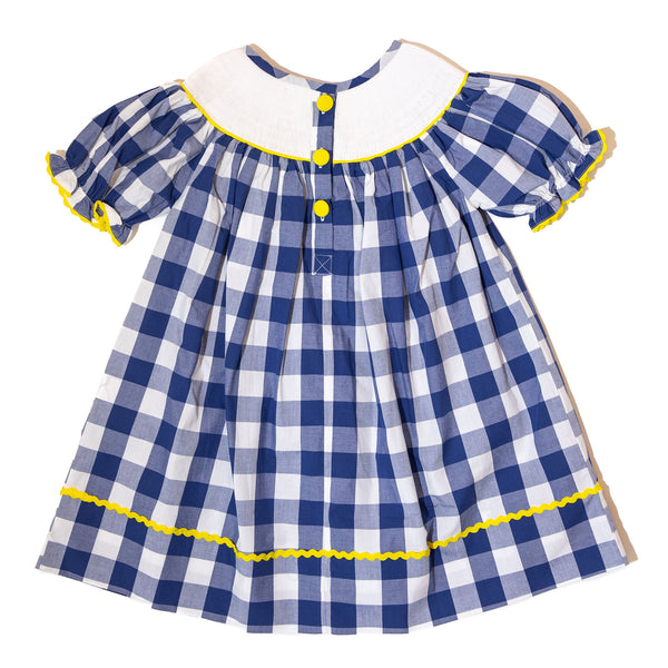 Girls Smocked Bluebonnet Dress