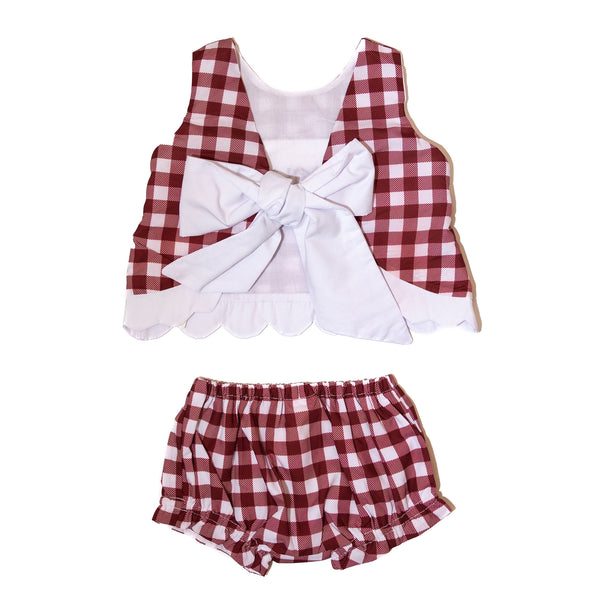 Girls Gameday Smocked Diaper Set - TEXAS A&M (Officially Licensed)