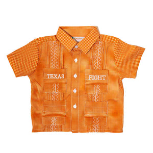 Boys University of Texas Gameday Guayabera - Texas Fight (Officially Licensed)