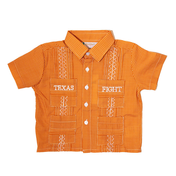 Boys University of Texas Gameday Guayabera - Texas Fight (Officially Licensed)