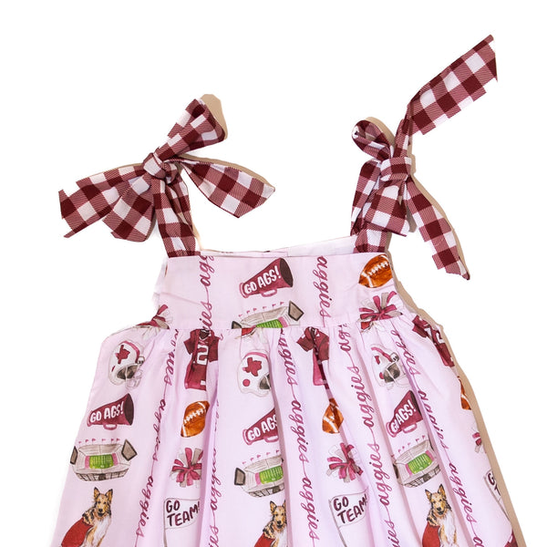 Girls Texas A&M Aggie Spirit Tie Dress (Officially Licensed)