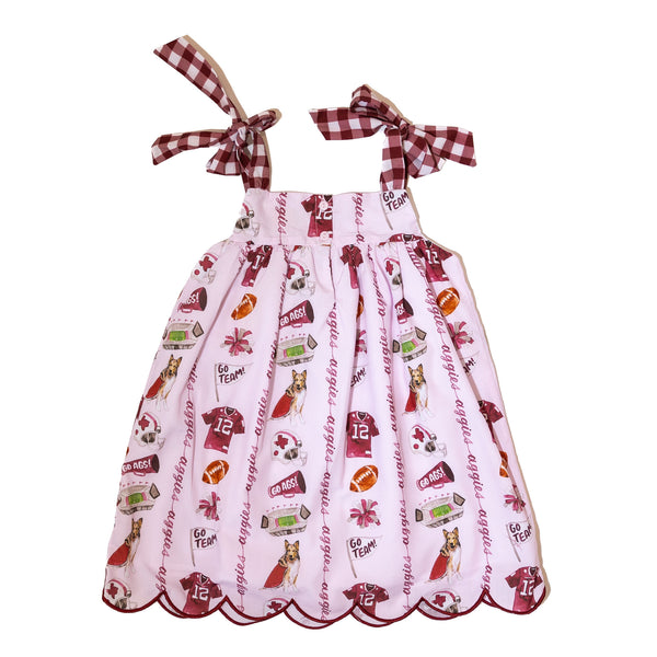 Girls Texas A&M Aggie Spirit Tie Dress (Officially Licensed)