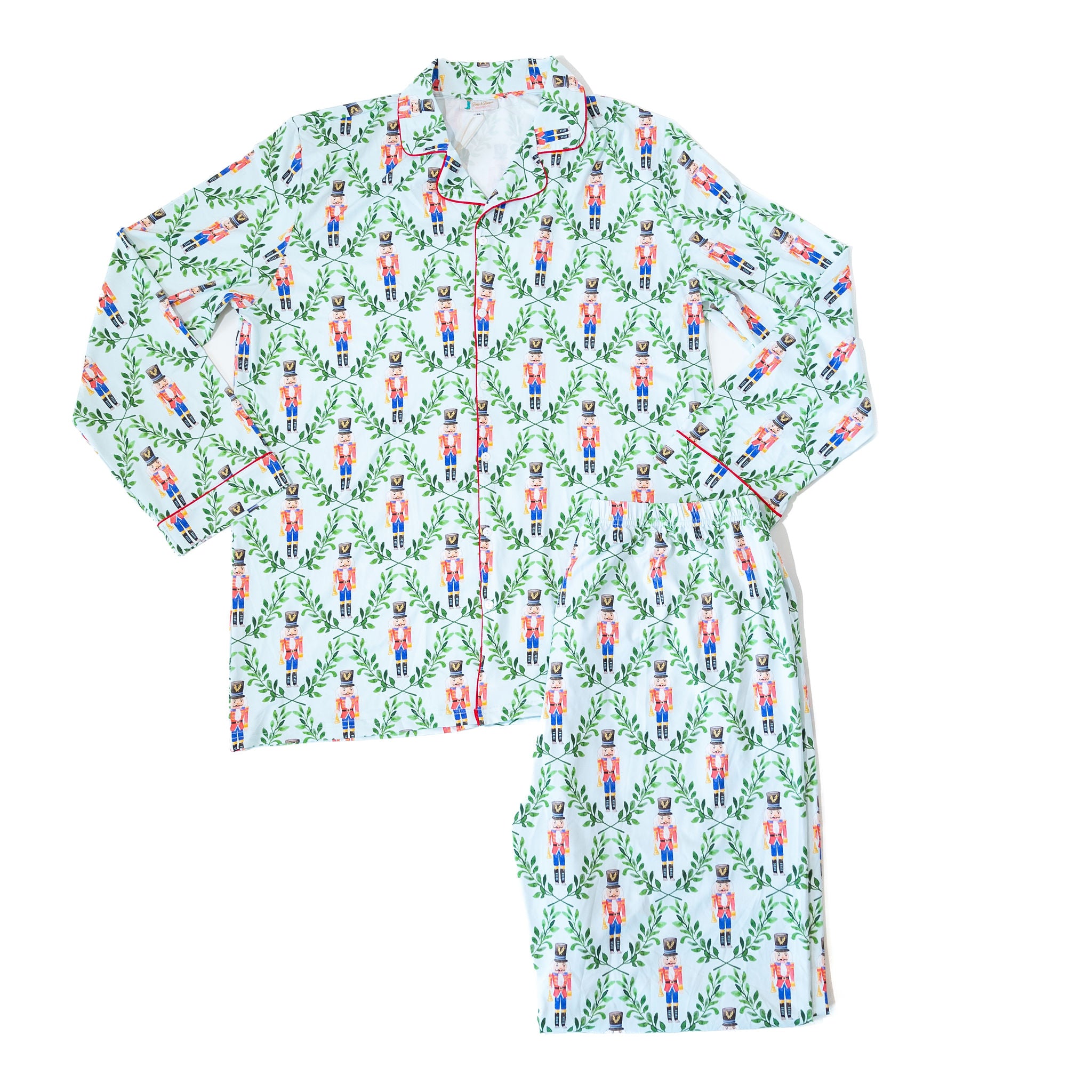 Women's Red Nutcracker Button-up Pajamas