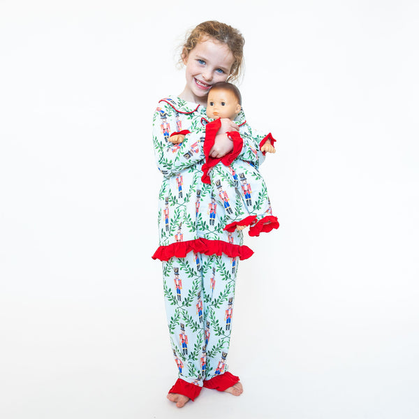 PRE-ORDER: Girls Red Nutcracker Button-up Pajamas (ETA October)