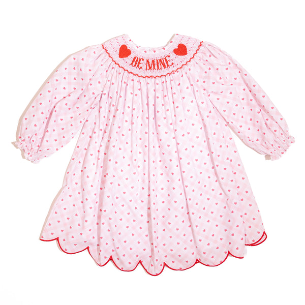 PRE-ORDER: Girls Smocked Be Mine Dress (ETA January)
