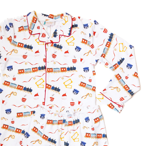 PRE-ORDER: Boys Christmas Express Train Ride Button-up Pajamas (ETA OCTOBER)