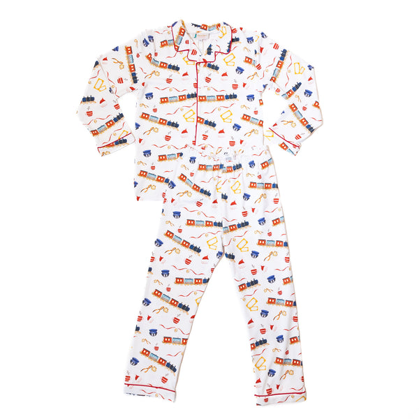PRE-ORDER: Boys Christmas Express Train Ride Button-up Pajamas (ETA OCTOBER)