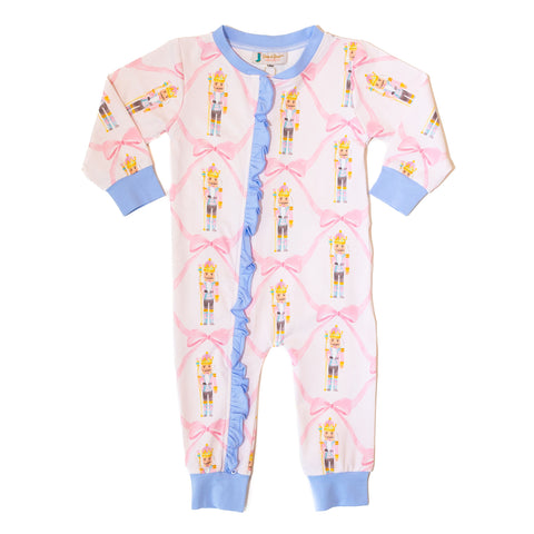 Baby Girl Pink Nutcracker Ruffle Pajamas