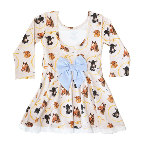 Girls Let's Rodeo Twirl Dress