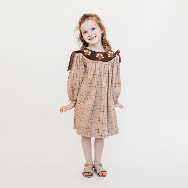 Girls Smocked Turkey Dress