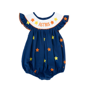 PRE-ORDER: Girls Astros Stars Smocked Bubble (ETA June)