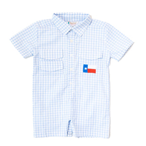 Boys Texas Flag Fishing Romper