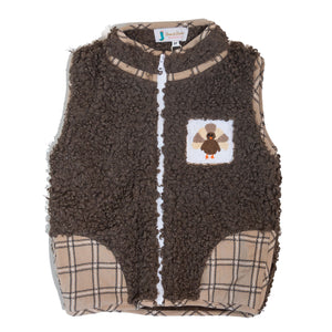 Boys Turkey Flannel Vest