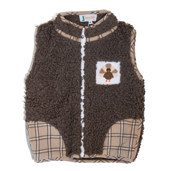 Boys Turkey Flannel Vest