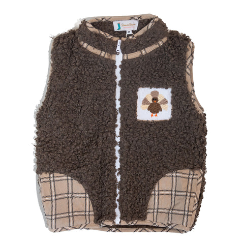 Boys Turkey Flannel Vest