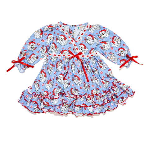 Girls Jolly Santa Nightgown