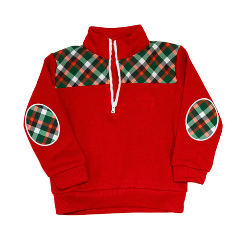 Boys Christmas Plaid Pullover