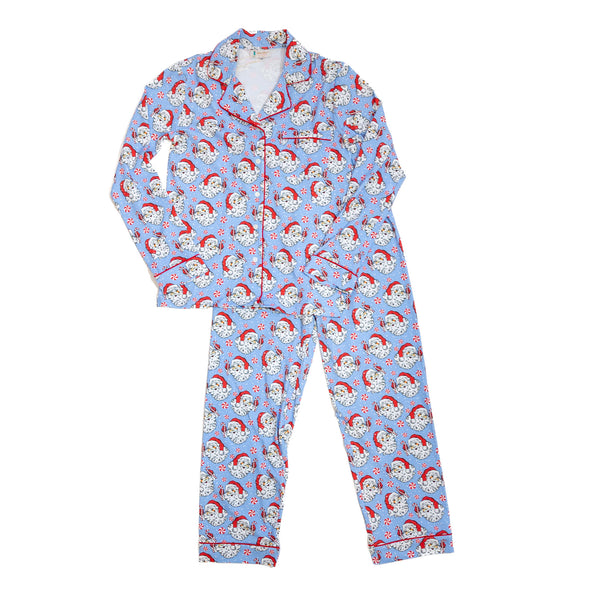 Women's Jolly Santa Button-up Pajamas