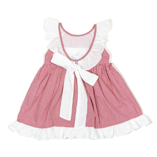 Girls Crimson Smocked Gameday Football Dress
